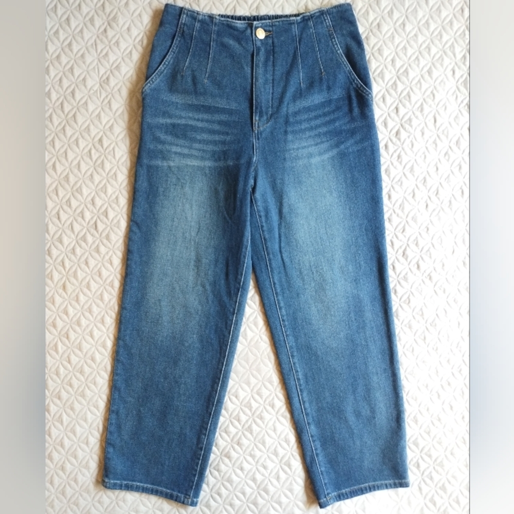 NWOT KUT FROM THE KLOTH Fay High Rise Ankle Straight Leg Wide Leg